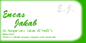 eneas jakab business card